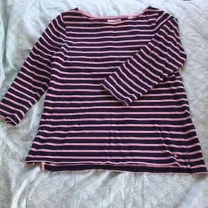 💕 Navy and Pink Striped Shirt 💕